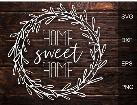 Download Home Sweet Home SVG Cut File Commercial Use